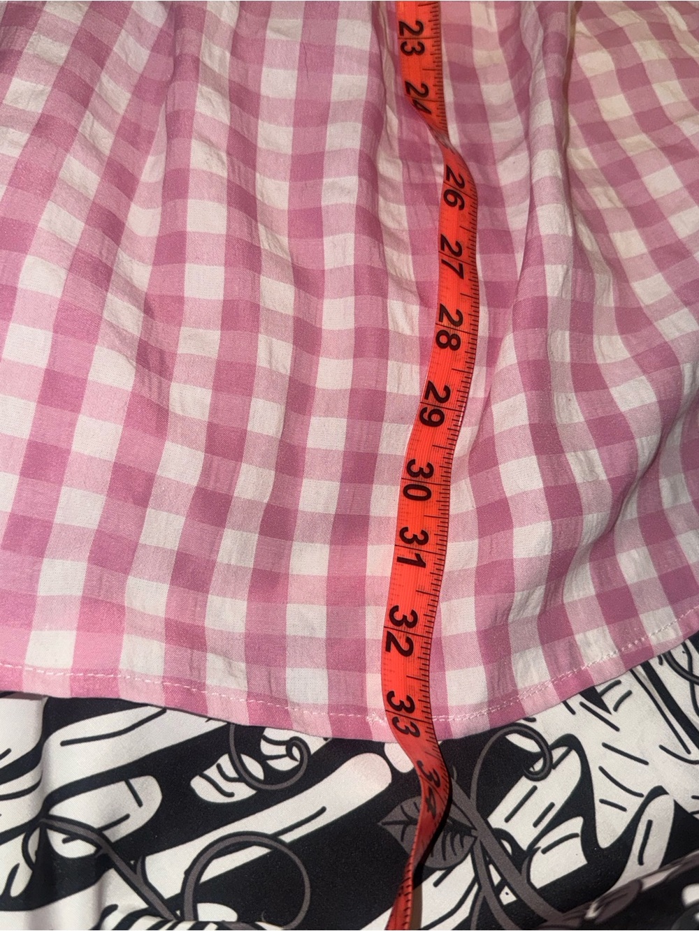 NWOT Unique Vintage Pink Gingham Lace Trim Mini Dress Size XL - Picture 16 of 16